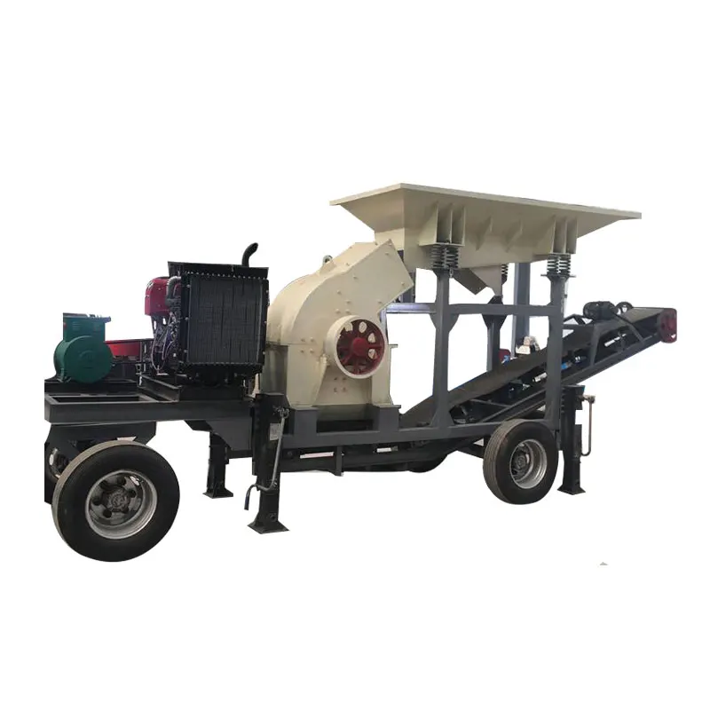 Double stage hammer crusher Mobile hammer coal crusher is suitable for gold ore crushing and sand making