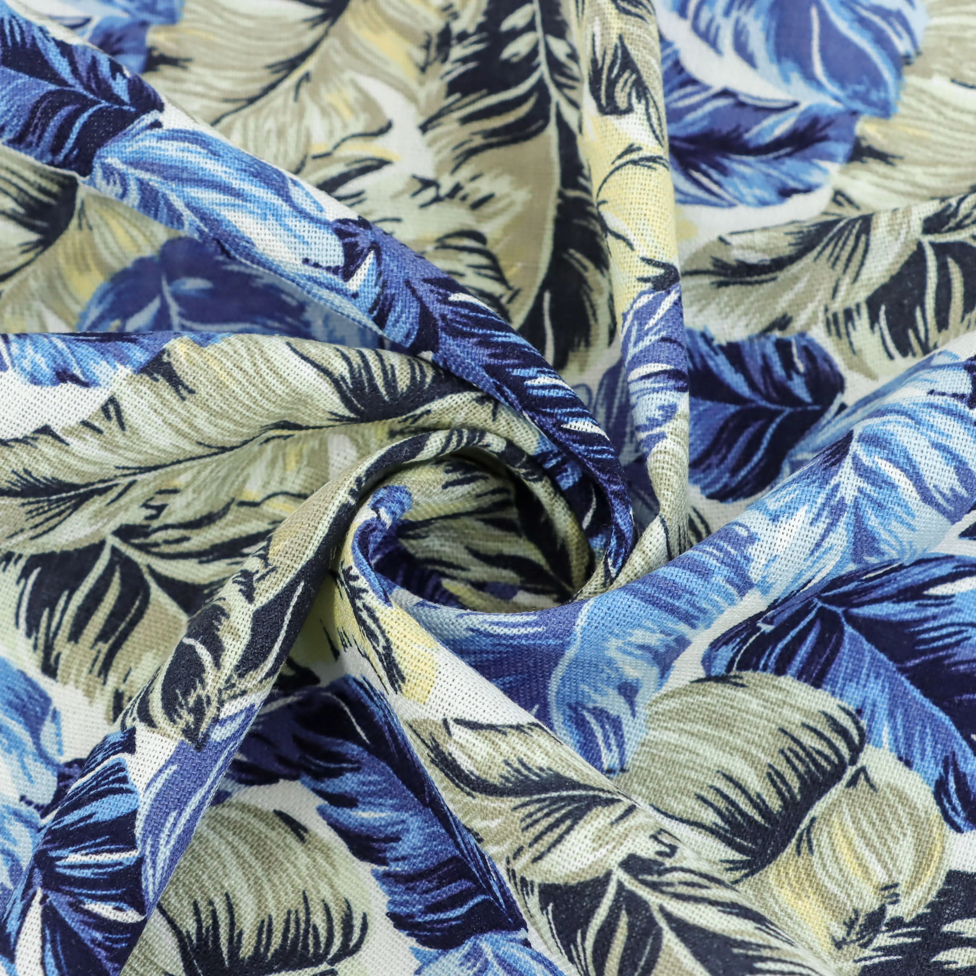 70% Rayon Viscose Fabric Plain Wholesale 30% Linen Custom Reactive Printing Linen Fabric for Shirt Woven Lightweight Printed