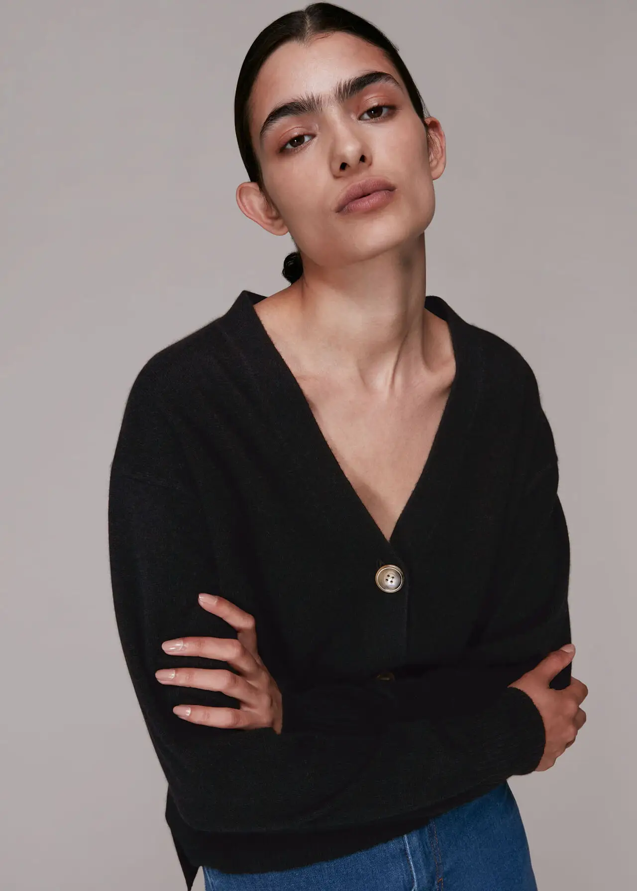 Luxury cardigan mongolian goat pure cashmere girls cardigan en cashmere manufacturer