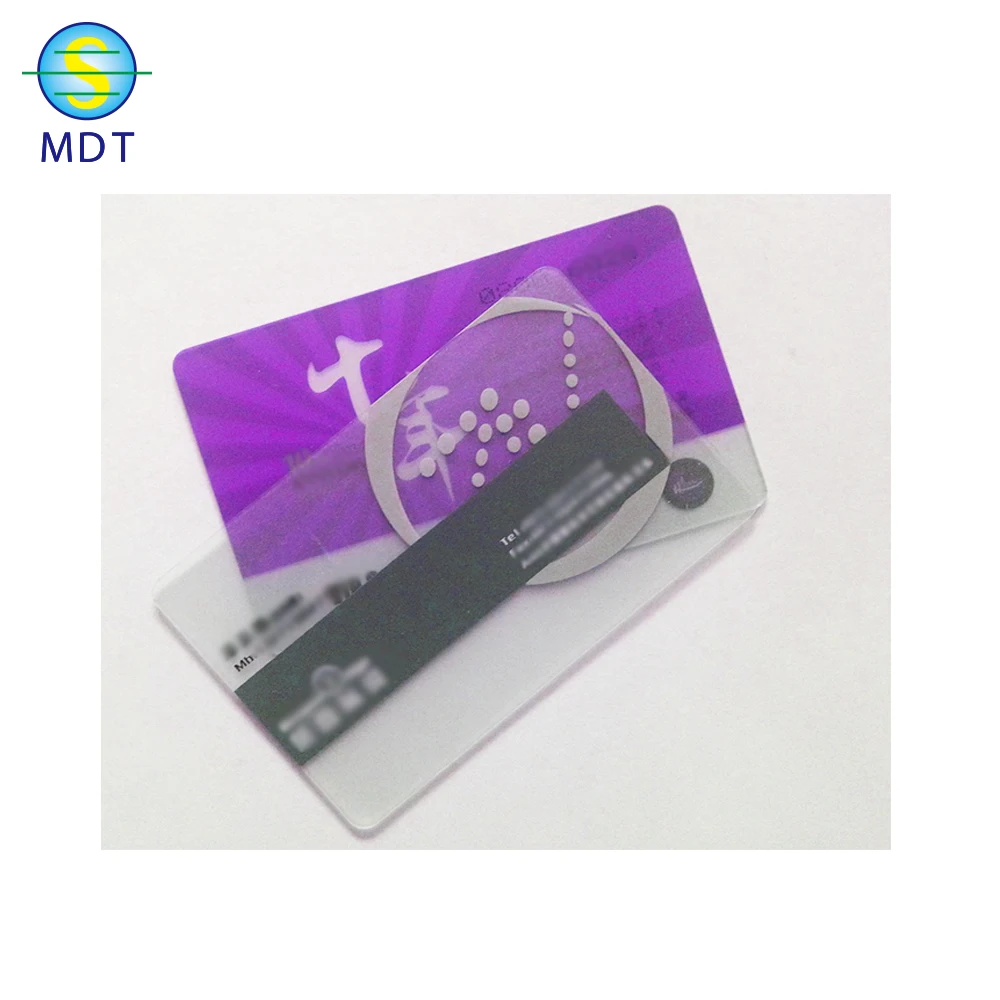 DU plastic business cards with logo