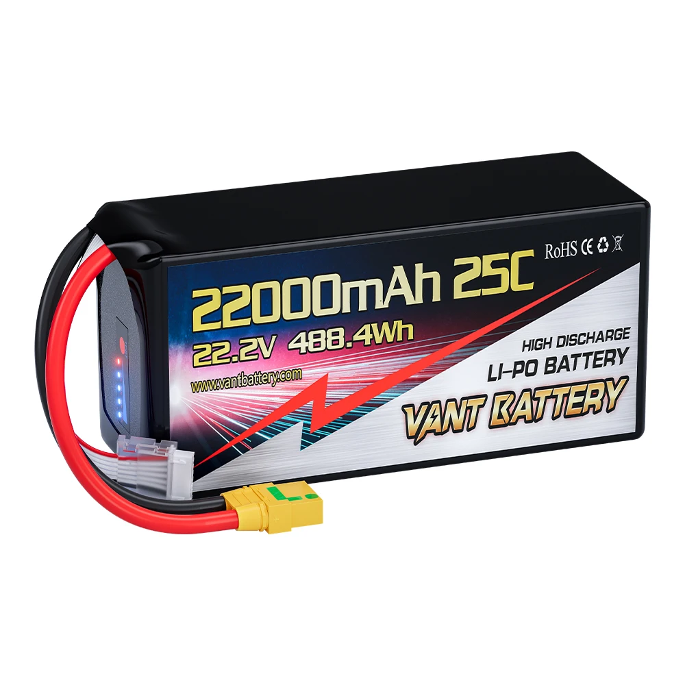 Vant drone battery lipo drone battery  22000 mAh 25C 22.2V UAV/drone/fpv battery