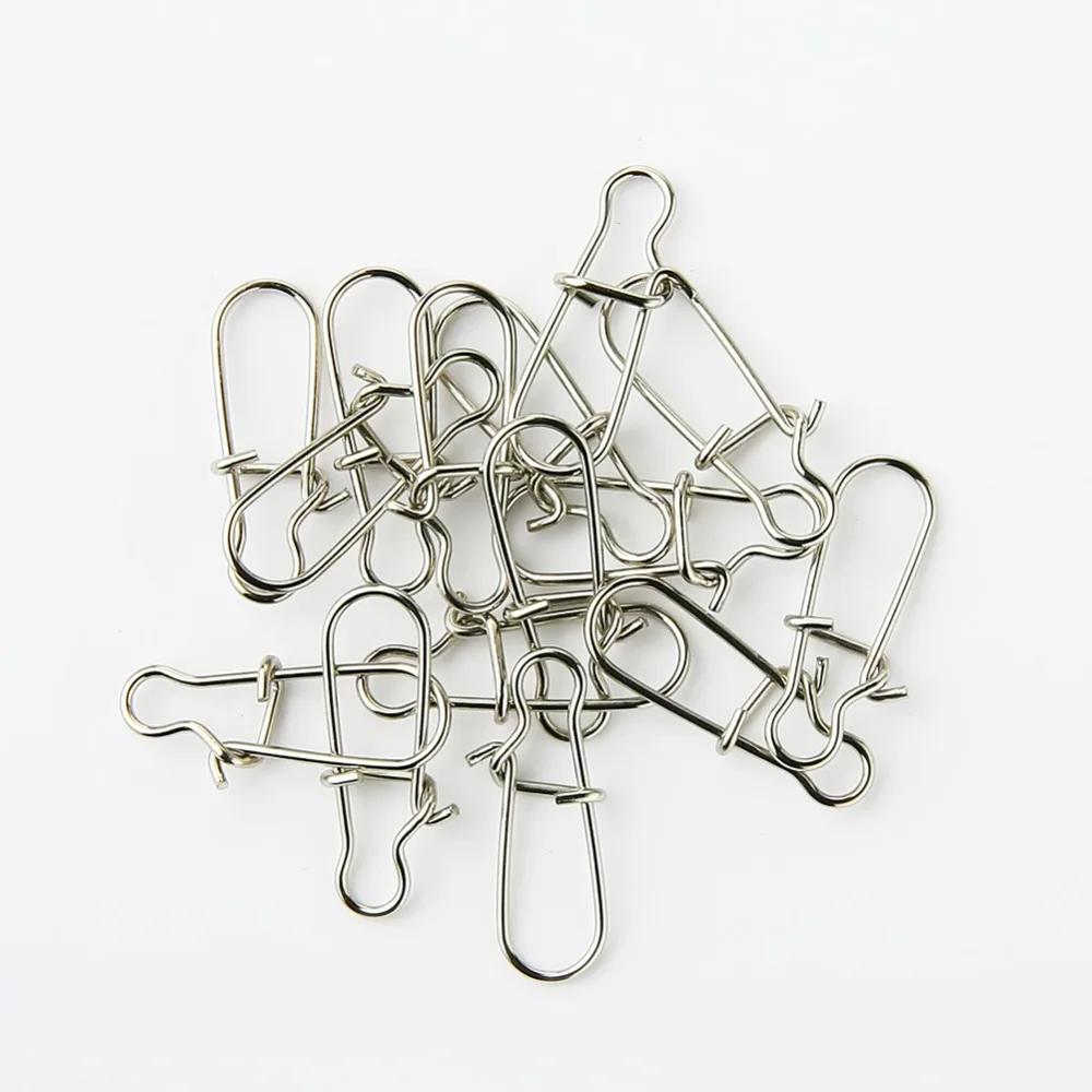 Stainless Steel Fast Clip Lock Snap Swivel Slid Rings Safety Snaps Fishing Hook Connector Tool