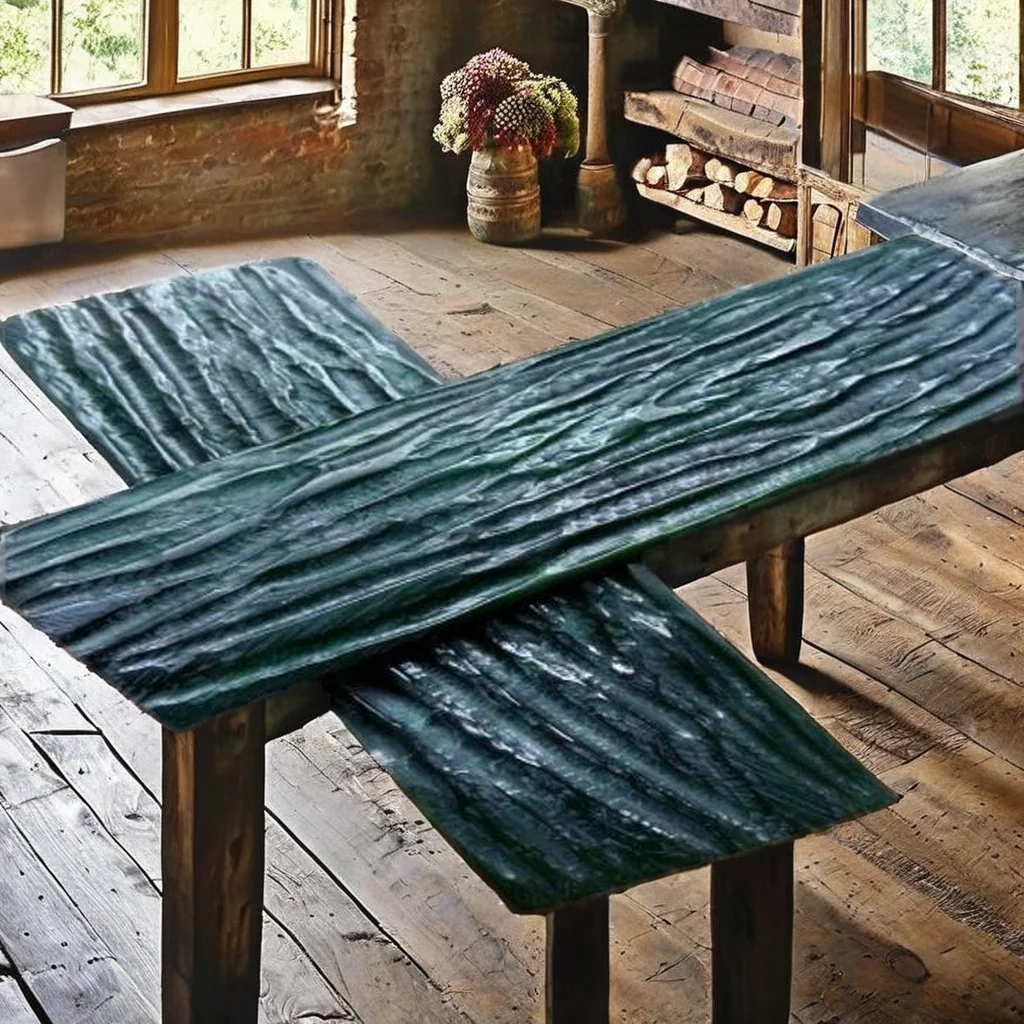 Water-Buffalo Horn Plate Knife Handle Jigged Scale Grey Stag Look Dyed Horn Polished Technique Love Style Natural Crafts