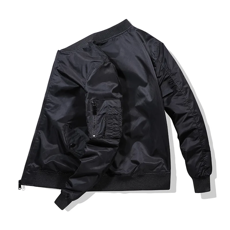 
casual stylish wholesale custom logo winter bomber windbreaker jacket men 