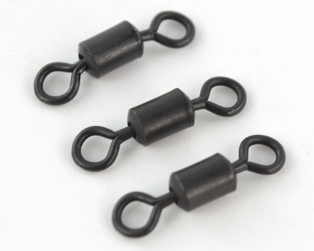 Hirisi Fishing rolling swivels for Carp fishing long body high speed swivel snaps carp terminal tackle 1000pcs in bulk package