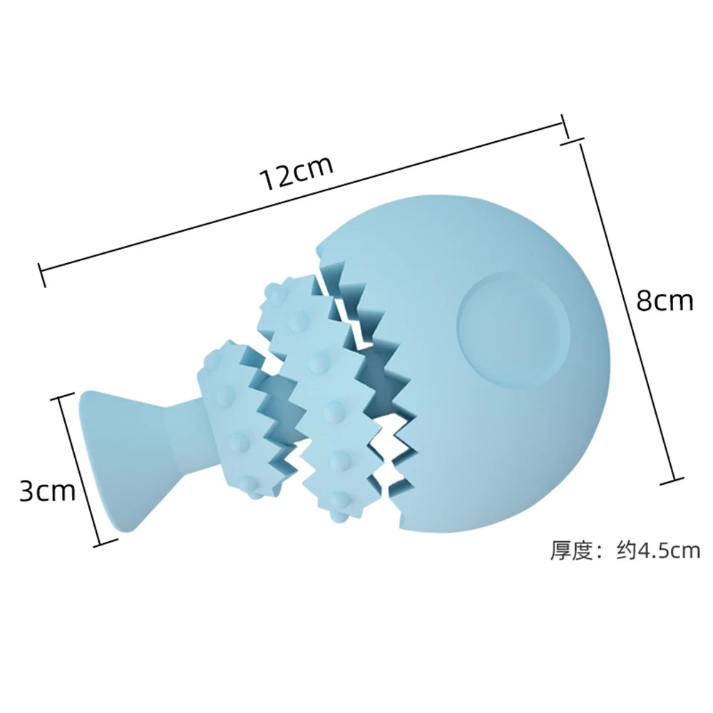 Dog fish bone shape TPR material molar toys for cleaning teeth chewing interactive pet toys