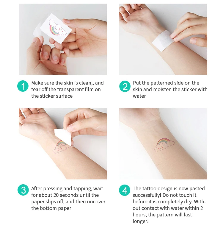 Factory OEM ODM Kids Temporary Tattoos Custom Waterproof Temporary Tatoo Eco-friendly High Quality tatoo Stickers For Kids