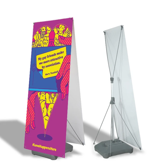 Best Seller Outdoor Frame Design Lightweight Portable Water Base X Banner Stand