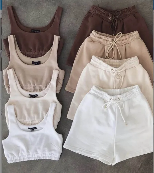 
XJSY003 2021 Custom Logo Outfit Two Pieces Short Pants Set Women Sweatpant Set Designer Joggers 2/Two Piece Short Set Women 