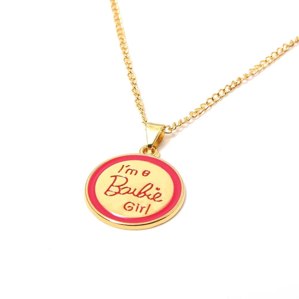 All-Match Cute Woman English Letter Pendant Anime Necklace Girly Heart Sweet Jewelry Accessories Gifts Fashion Necklace