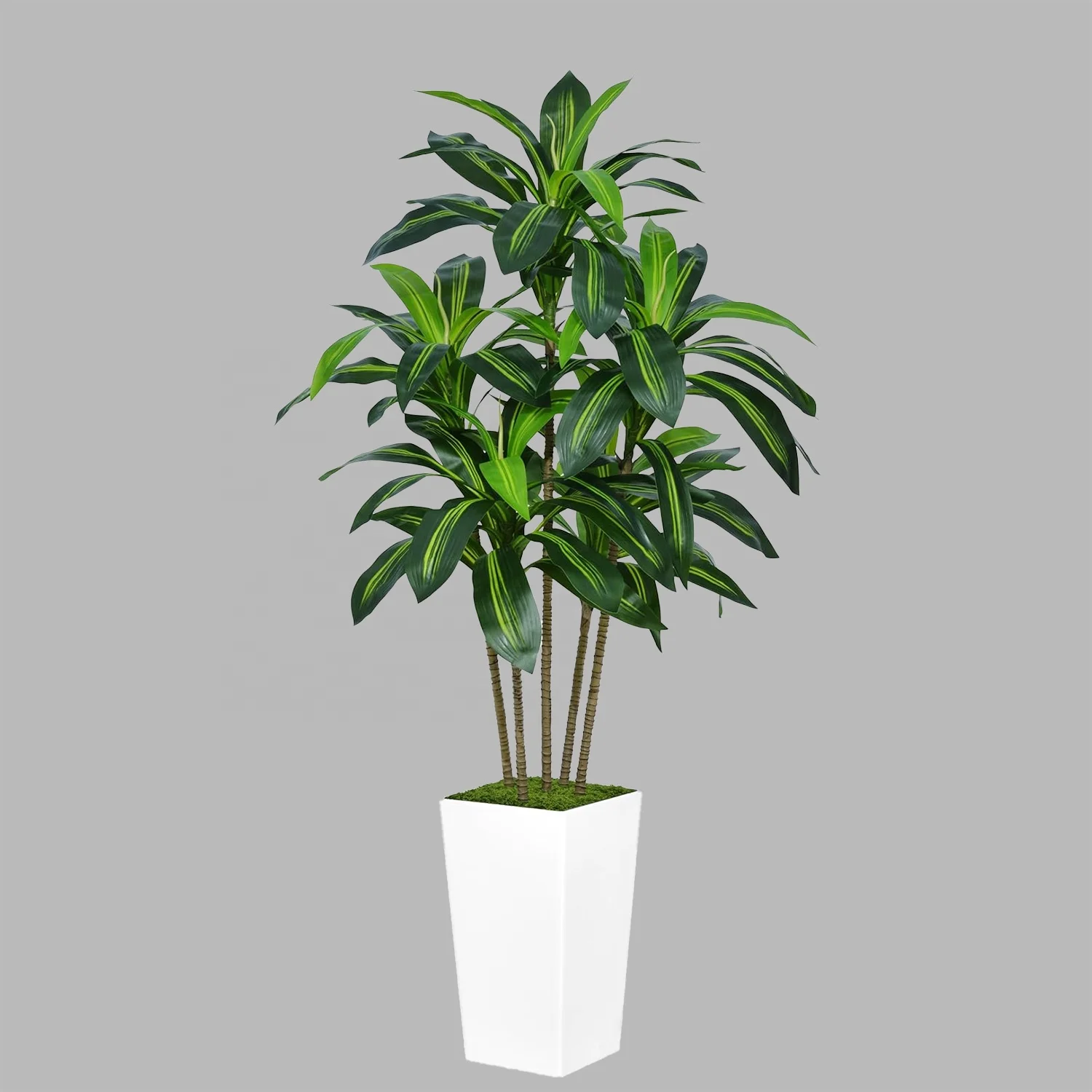 Artificial Dracaena Tree 5FT Faux Tree with Fake Tropical Yucca Floor Plant in Pot for Home Office Living Room Decor