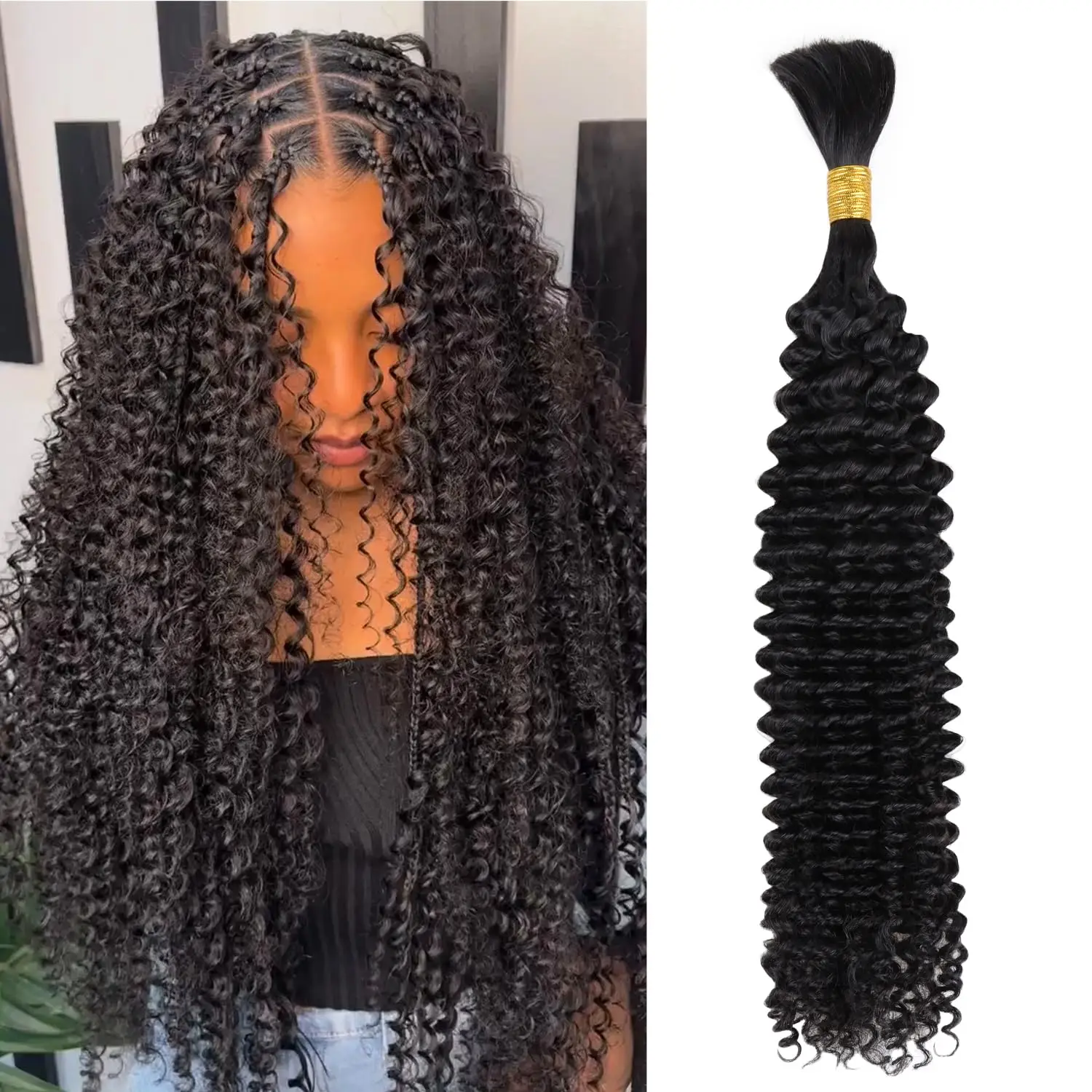 Long Deep Curly Hair Wholesale 10A 12A Mink Virgin Brazilian Remy Human Hair Bundle Raw Cuticle Aligned Hair Extensions