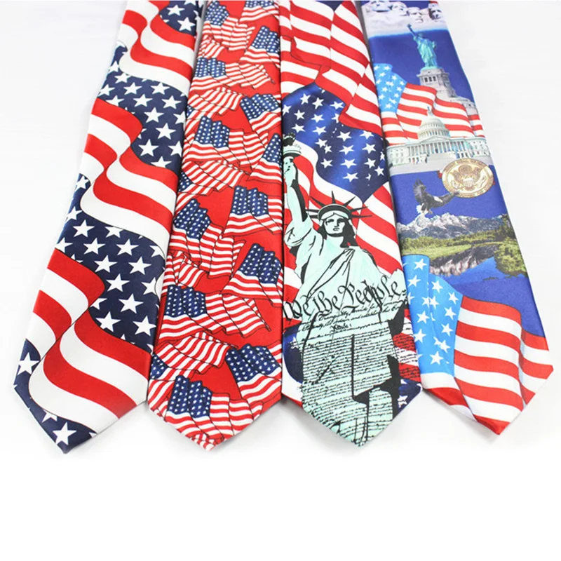 Галстук с национальным флагом США 4 июля галстуки на заказ