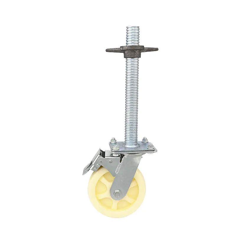 Scaffolding Adjustable Height Caster Wheel with Adjustable Leg