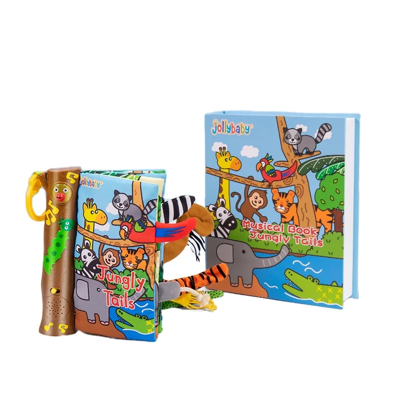 Musical Cloth Book with Jungly Farm Tails musical soft cloth book with sound musical baby book