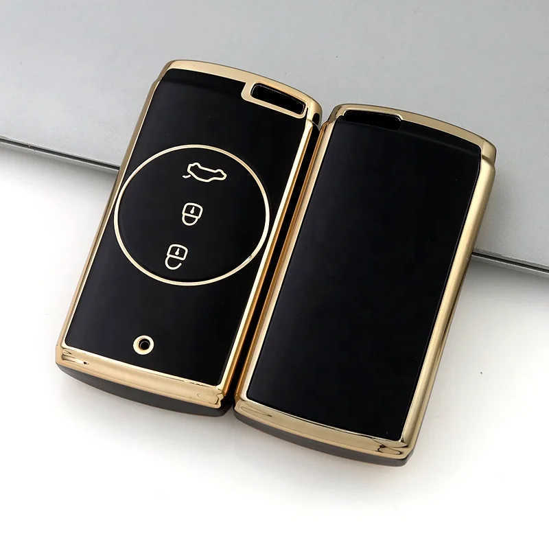 Gold Edge TPU Car Remote Key Cover For Chery Tiggo 7 Pro 8 Plus Arrizo 5 Car Key shell