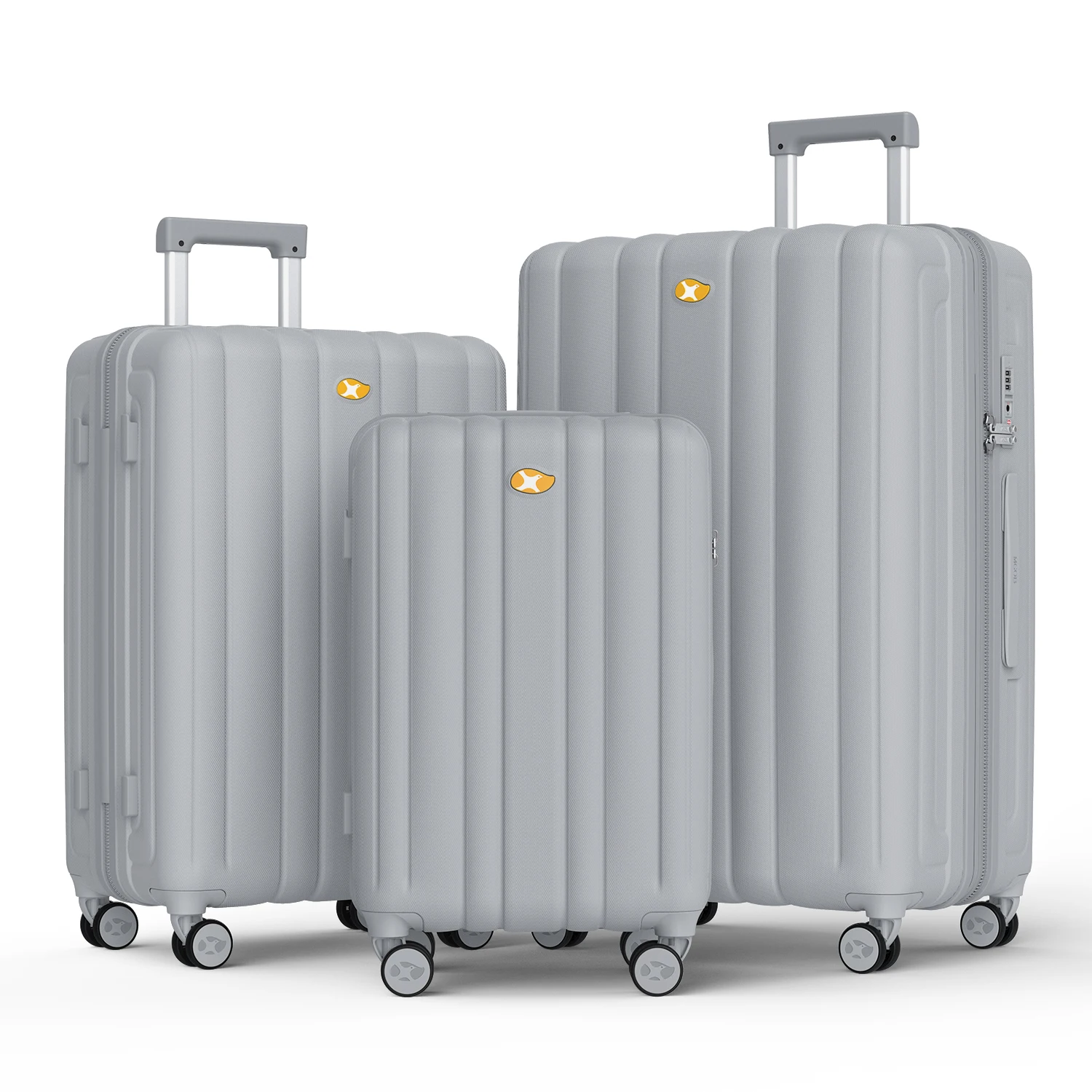 Hot Sell OEM Lightweight Checked Suitcase 3 Pieces Sets MGB Brands Luggage Fashionable Trolley Luggage Sets For Business Travel