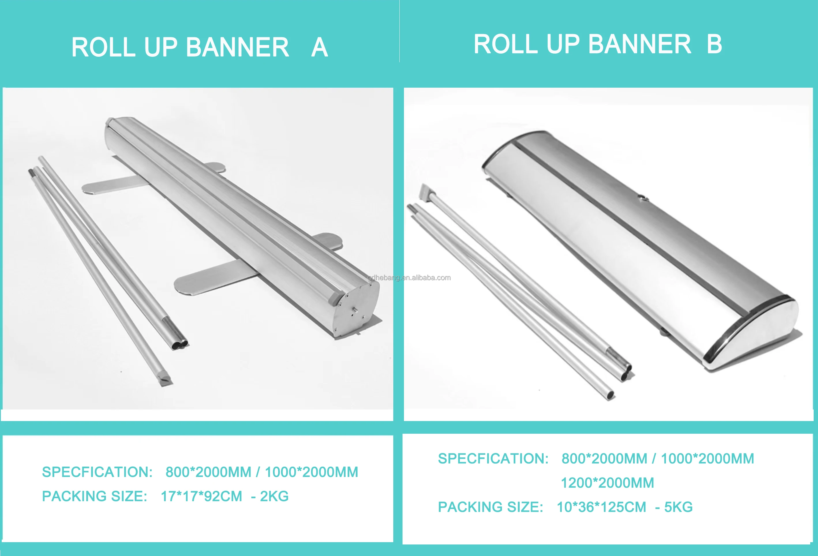 Aluminum Retractable Roll Up Banner Display Stand Tabletop Roll Up Banner Stand Roll Up Banner