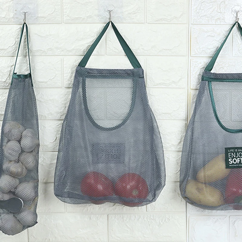 Kitchen  Hangable Bag Onion Fruit Vegetable Ginger Garlic Storage Bag Multifunctional Portable mesh Bag