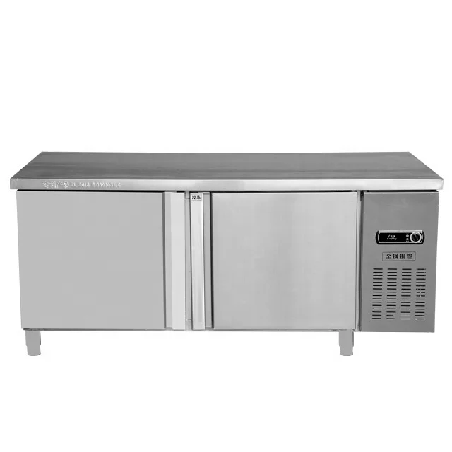 Industrial Commercial Stainless Steel Work Bench Worktable Modern Fridge Refrigerator For Milk Tea Shop