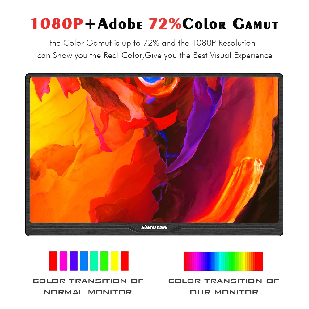 Sibolan 17 дюймовый ЖК-монитор Портативный 1080p full hd ips hdr u & ltra тонкий ПК МОНИТОР gaming Keyboard для ноутбука PS4 M переменного тока