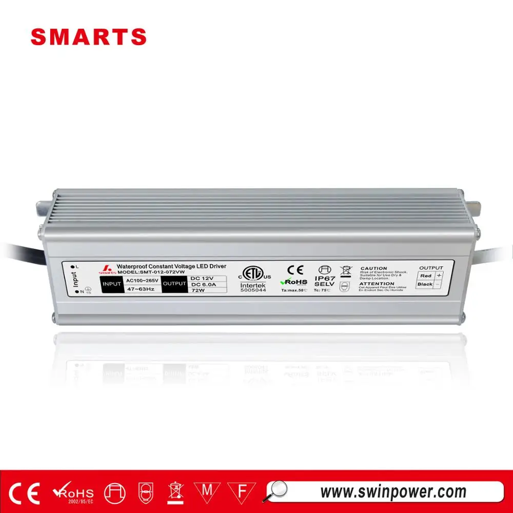 12 volt 72w led driver regulated constant voltage led power supply 12v