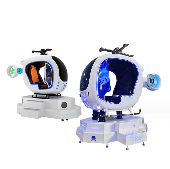 Indoor Playground 9D VR Airplane Vr Helicopter Plane Devices Virtual Reality Flight Game Simulator