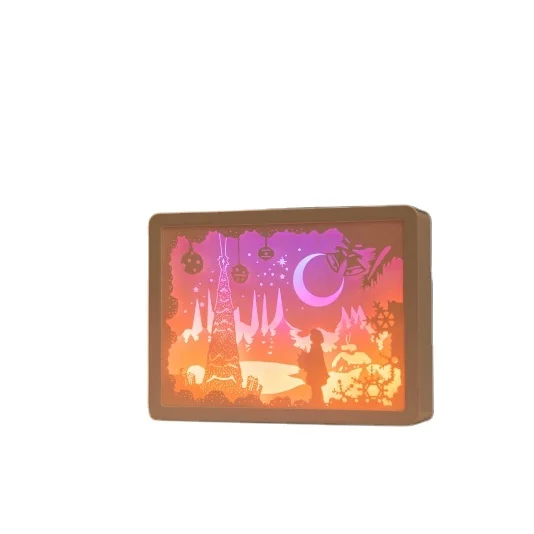LED Paper Cut 3D Light Paper Shadow Light Box