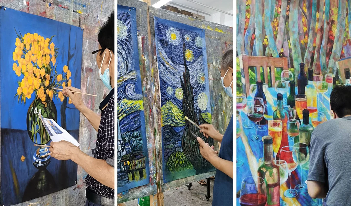 Floral Canvas Painting Picture Acrylic Textured Flower 3d Gold Foil Art Relief Oil Painting Home Decor Wall Frescoes mural