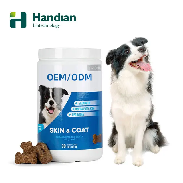 Питомцы улучшенное пальто для собак с ароматом лосося, Омега жирные кислоты EPA DHA для кожи и пальто