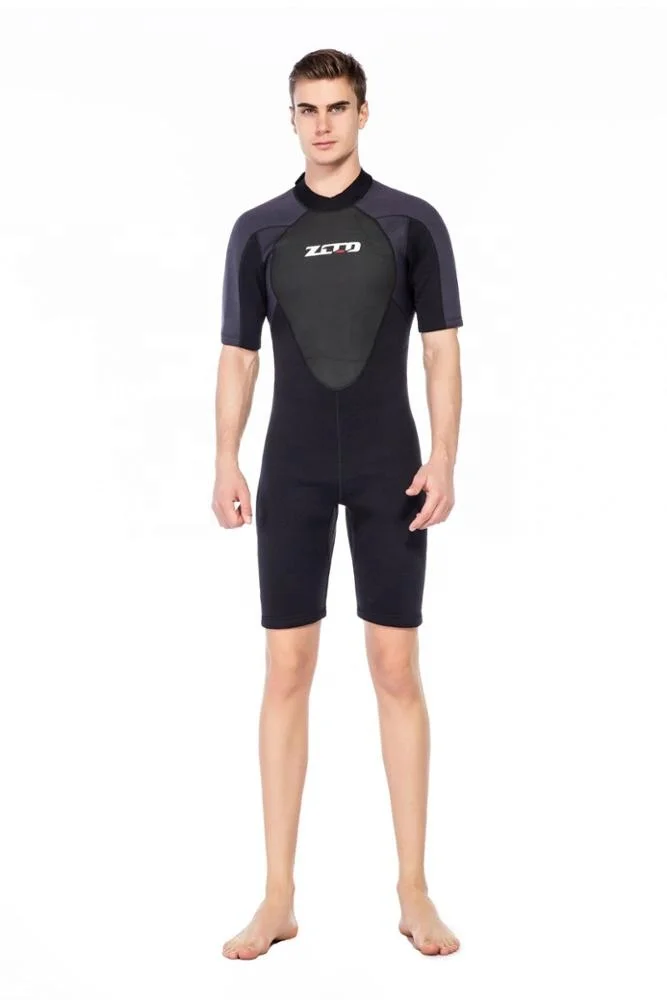 Wholesale 3mm Neoprene diving wetsuit Back Zip short Sleeve Diving Surfing Snorkeling One Piece Wetsuit for Men Women