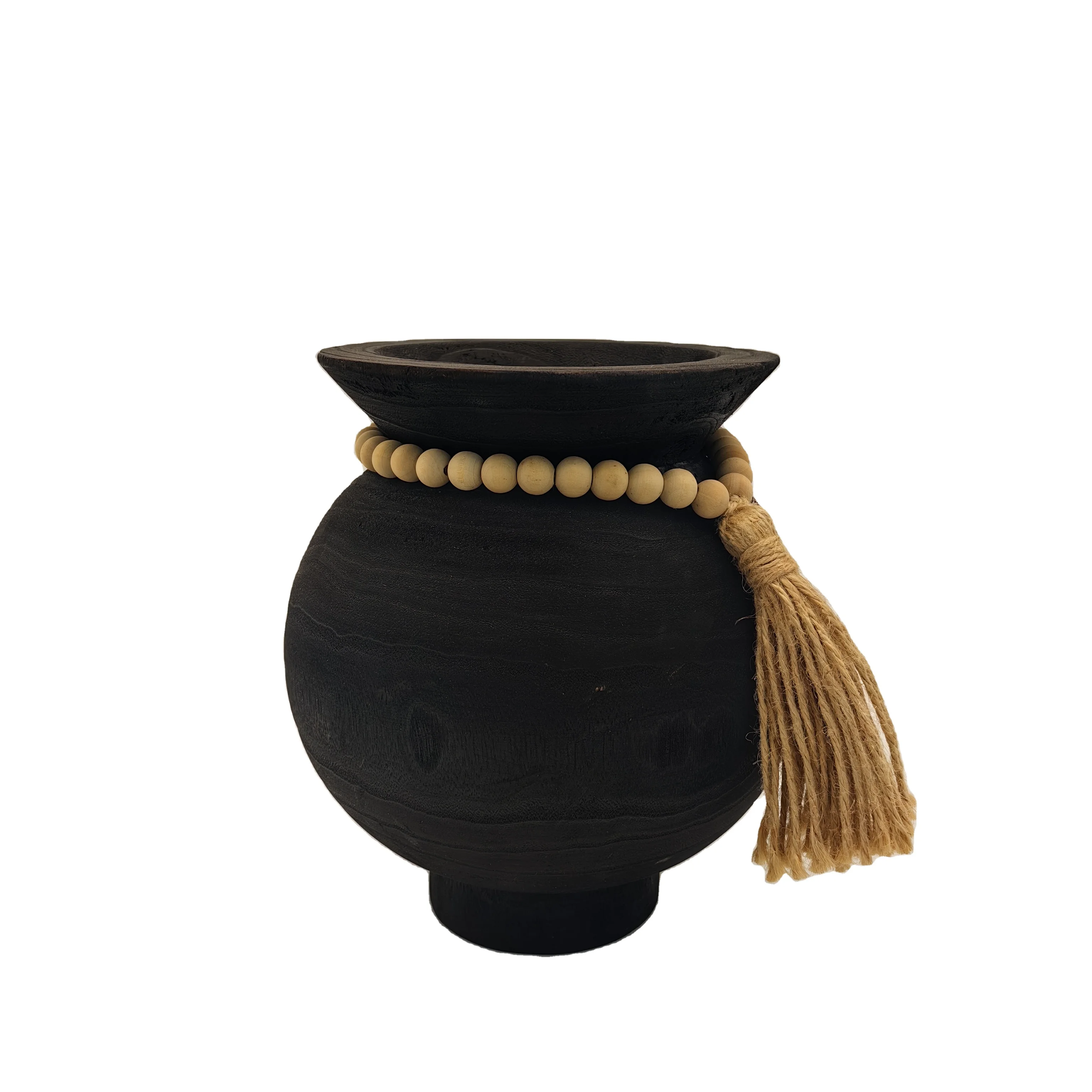 Decorative Flower vase for table decoration wedding Paulownia vase handicraft wooden flower vase