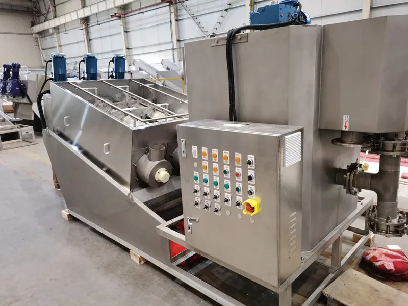 Screw Press Sludge Dewatering Machine Sludge Dehydrator For Sewage Treatment Equipment