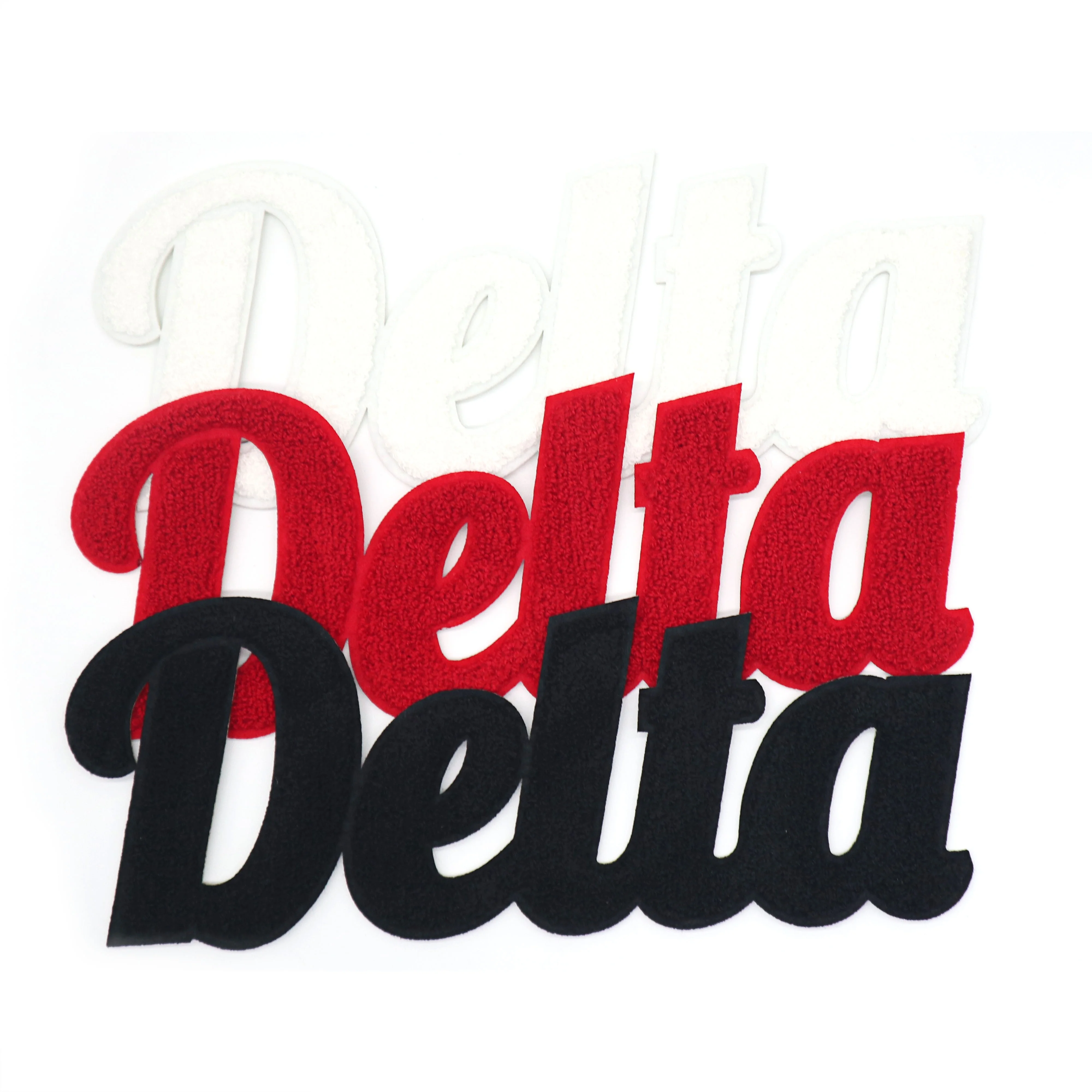 Custom chenille valentines patches Heat Press Embroidered Big Logo Letter Iron On Embroidery Patch