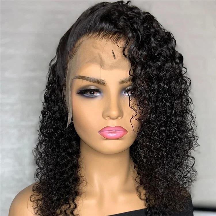 
Wholesale Raw European 13x4 Lace Front Deep Wave Half Wig with Human Hair 