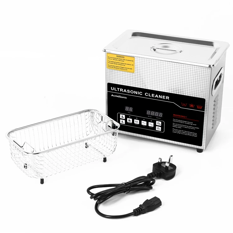 New Home Use Industrial Ultrasonic Cleaner with Electric Engine Motor and PLC Plastic Material Hot Water Cleaning Process 3L