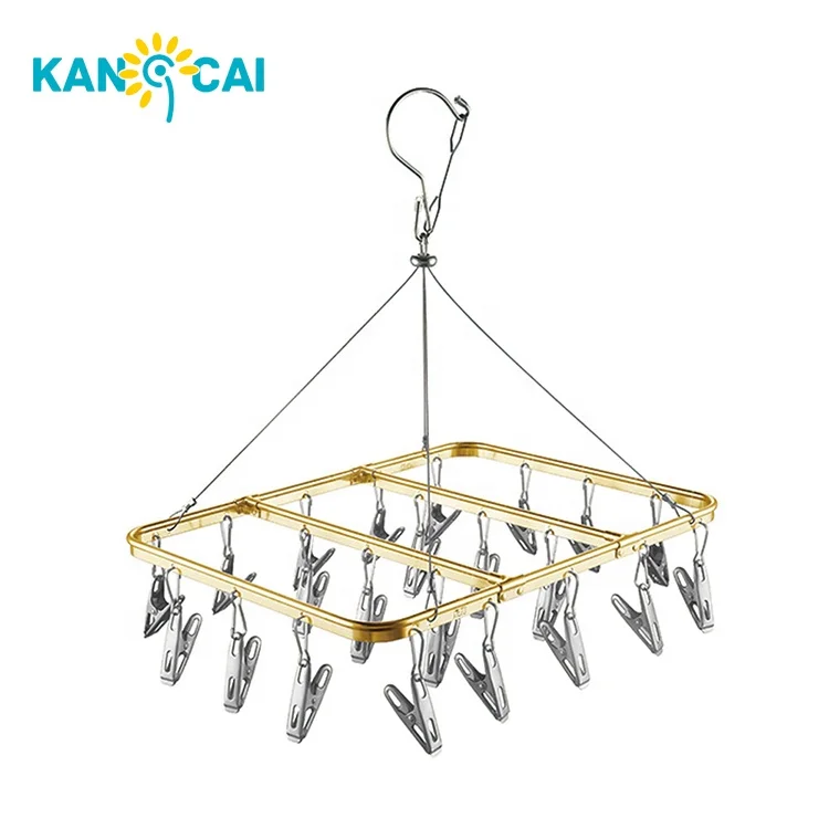 
 Квадратные металлические вешалки для носков, сушилка с 28 зажимами  