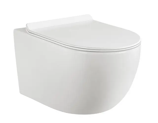 New Style European Rimfree White Ceramic Hang Toilet Wc Suspendu Wc Toilet Set
