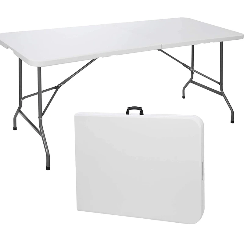 Portable Outdoor Plastic 6ft Folding Rectangular Table