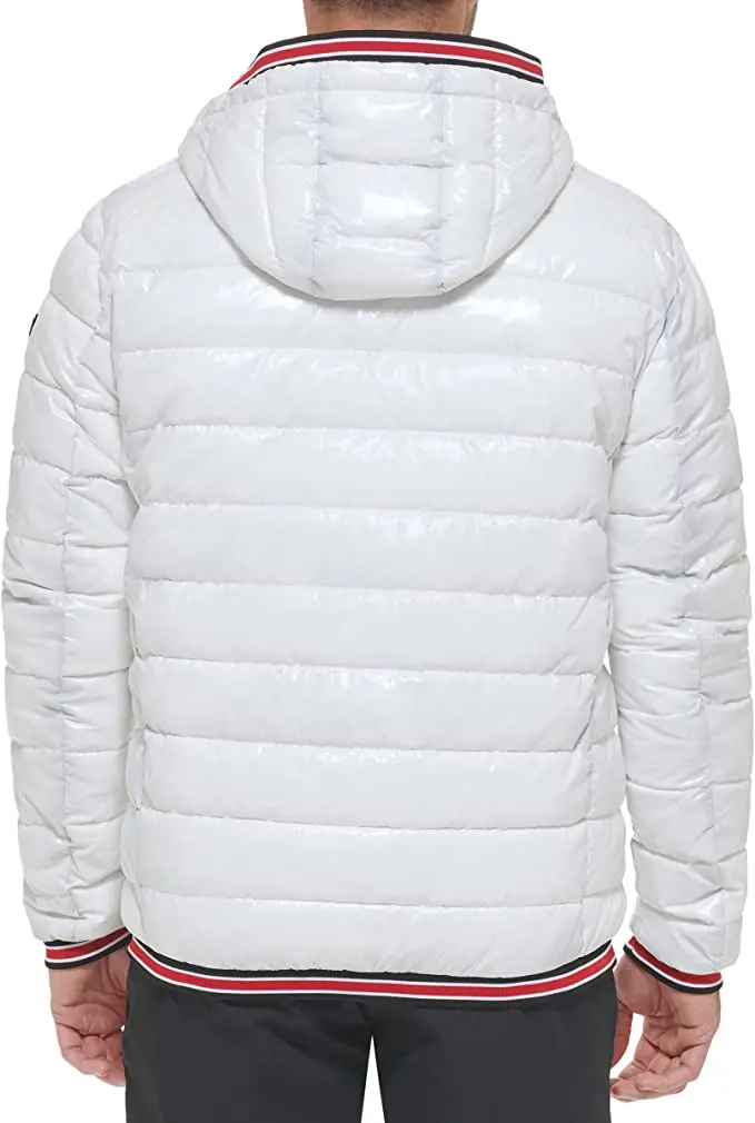 AQTQ Cheap  Warm Duck Feather Custom Logo Hooded Winter Bubble Puff Filled Down Puffer Jackets Coat for Men