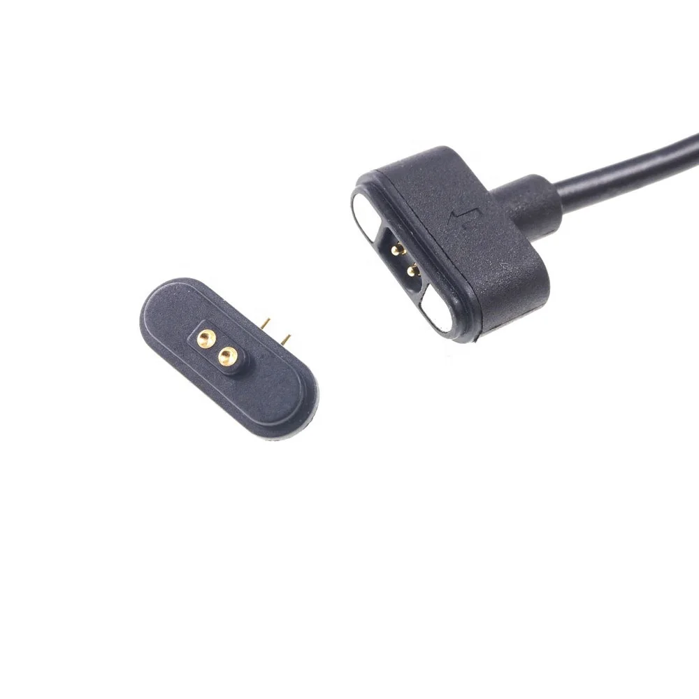 2.2 MM Pitch Waterproof Pad Straight Head Pogo Pin 2 Connector Right Angle Female Strong Force Magnetic Charging USB