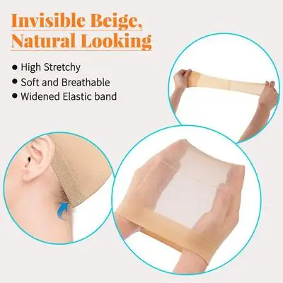 Amazon Top Seller Custom Private Label Breathable Wig Caps Stretchy Stocking Caps For Wigs