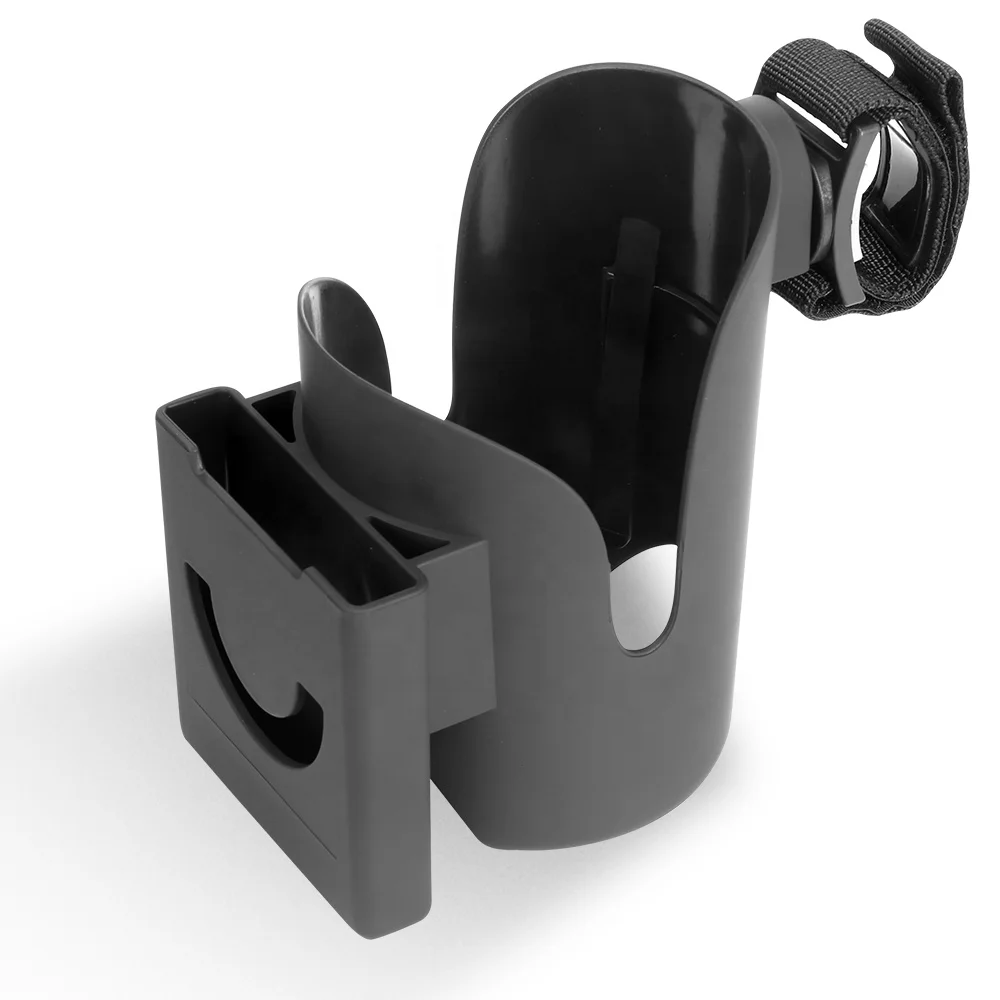 Multifunctional New Design Black ABS Mobilephone Slot Bottle Holder Stroller Baby Stroller Cup Holder