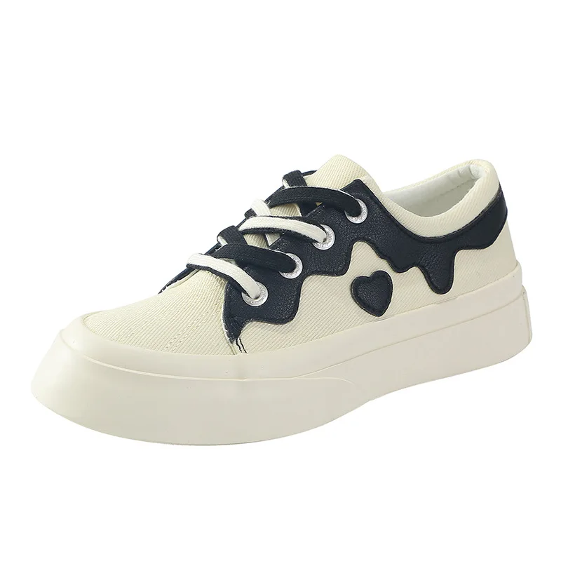 2021 autumn low-top thick-soled big-toed canvas shoes for female students Korean version of all-match Japanese sneakers