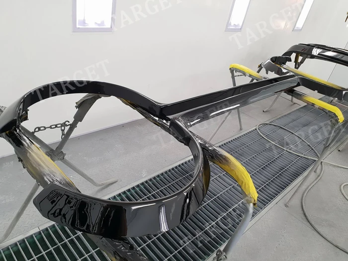 Diesel burner paint booth heater factory price CE painting cabin 7m long 4m width car paint booth spray booth car spray cabinet