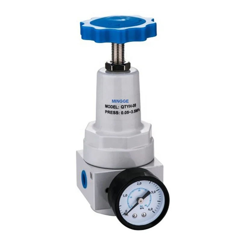 QTYH Series High Pressure Regulator 1/2' High Pressure 40 Bar Air Regulator Valve Air Pressure Reducing Valve