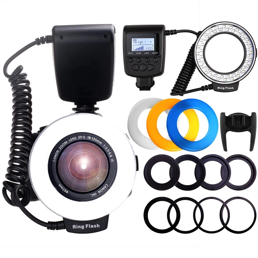  2019 профессиональная вспышка для камеры KM-680 Speedlite Светодиодный проблесковый маячок авто с переменным фокусным расстоянием цифровой зеркальной Canon Nikon DSLR фотографическое