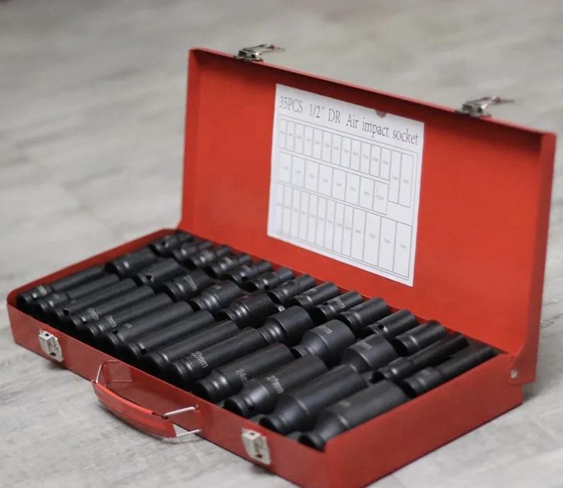 35Pcs Impact Socket With Iron Box