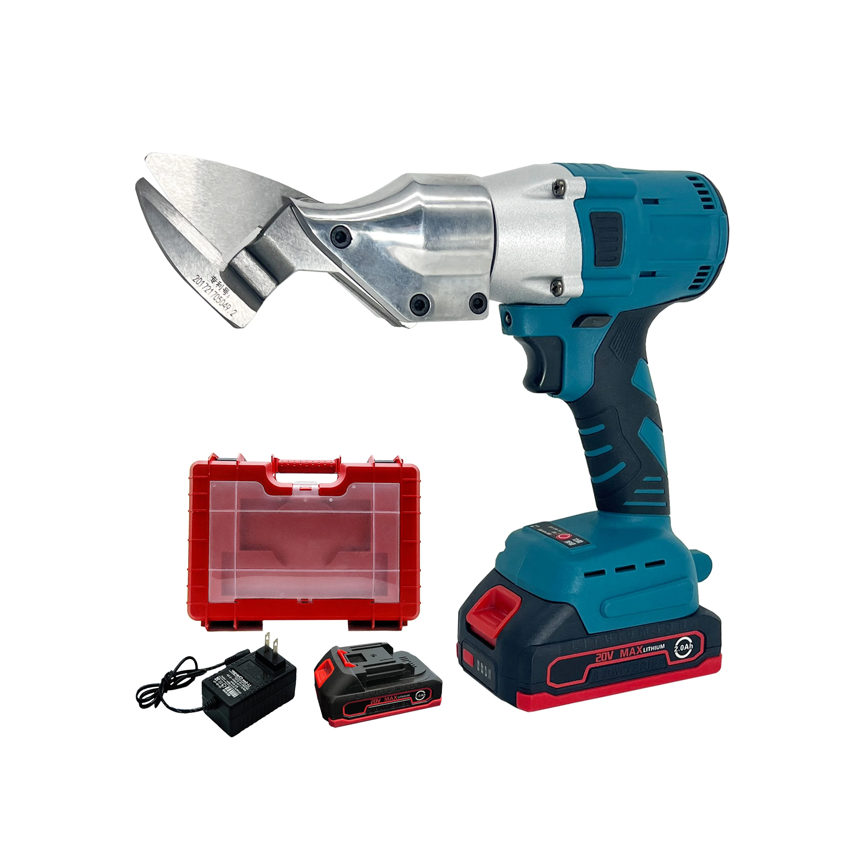 20V Lithium Brushless Electric Scissor Rechargeable Portable Power Shears Metal Steel Iron Sheet Cordless Electric Scissors