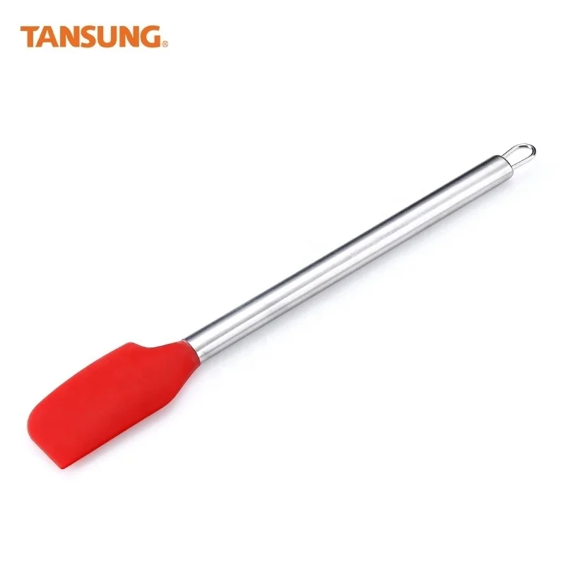 Wholesale High Temperature Baking Tools Kitchen baking Cooking Silicone Spatula Set with Stainless Steel Handle